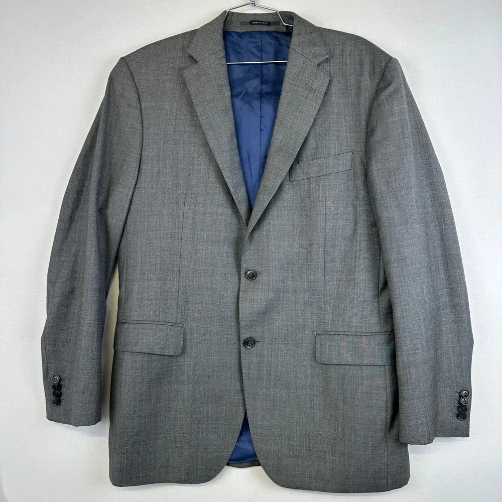 Suitsupply Pure Wool Super 110s Sport Coat Gray Blue‎ Lined EU 54 / 44R